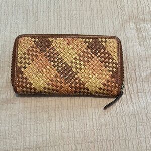 Woven Brown and Tan Wallet